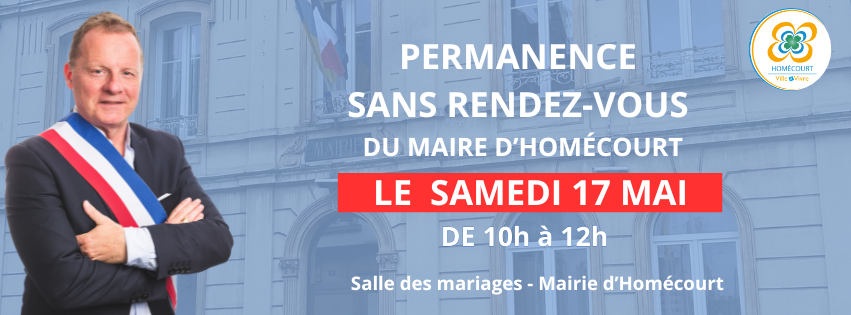 PERMANENCE SANS RENDEZ-VOUS 17 MAI